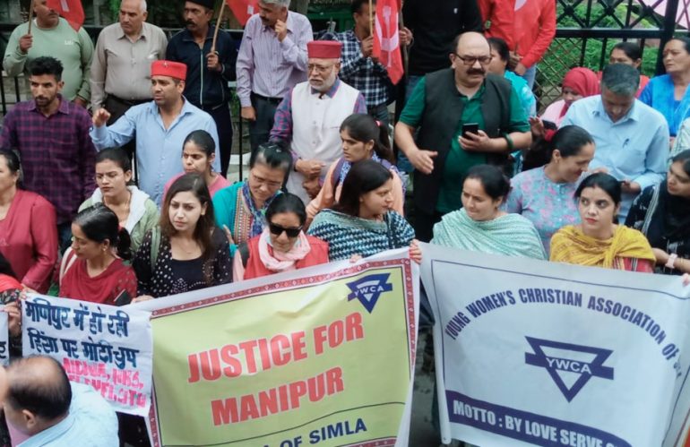 Protest Against Manipur Violence